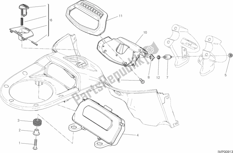 Todas as partes de Painel De Instrumentos do Ducati Diavel Carbon FL USA 1200 2016